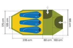 Antao III Camp -Camping-Ausrüstung Verkaufsgeschäft 1200 Antao 3 Camp gr