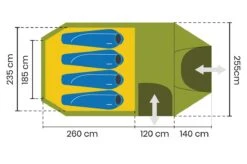Antao IV Camp -Camping-Ausrüstung Verkaufsgeschäft 1200 Antao 4 Camp gr