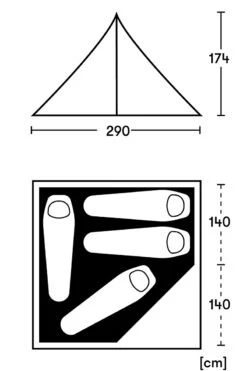 Spatz Wigwam 4 BTC -Camping-Ausrüstung Verkaufsgeschäft 1200 Wigwam 4 BTC gr