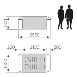 Dometic Pico FTC 2x2 TC -Camping-Ausrüstung Verkaufsgeschäft Dometic Pico FTC 2X2 Floorplan 2023 lowres